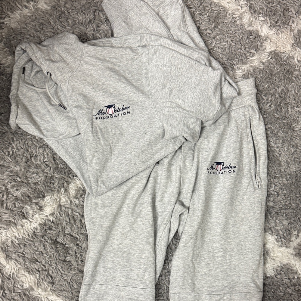 Men's Gray Mr October Foundation Logo Joggers